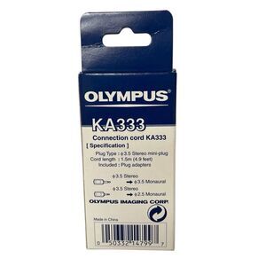 OM System/Olympus Olympus Connecting Cord for Voice Recorder KA333 Black